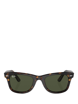 Ray-Ban RB2140 Unisex Wayfarer Square Sunglasses, Havana/Green - view 2, Havana/Green