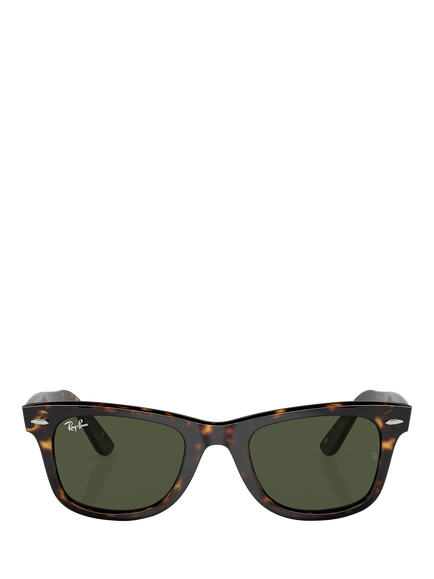Ray-Ban RB2140 Unisex Wayfarer Square Sunglasses, Havana/Green - view 2, Havana/Green