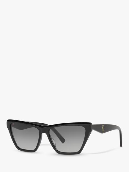 Yves Saint Laurent SL M103 Women's Cat's Eye Sunglasses, Black/Grey Gradient