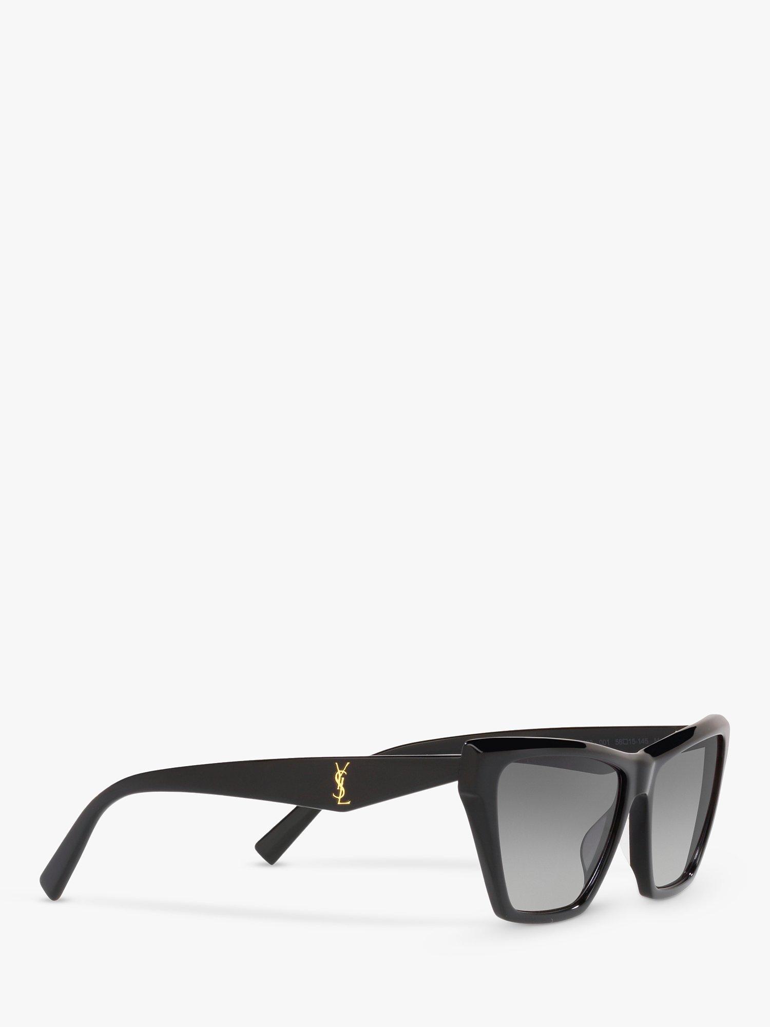 Product image 11 of 11, which shows Yves Saint Laurent SL M103 Women's Cat's Eye Sunglasses, Black/Grey Gradient