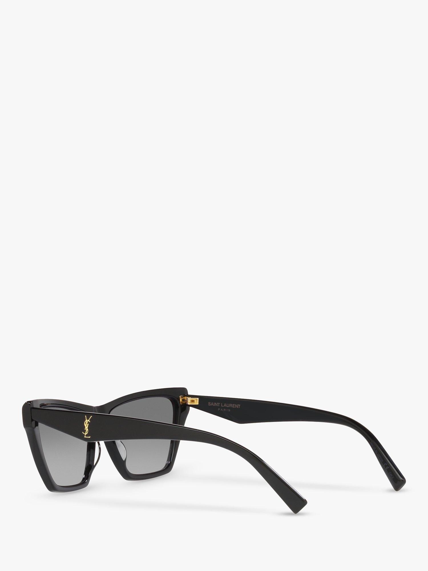 Product image 5 of 11, which shows Yves Saint Laurent SL M103 Women's Cat's Eye Sunglasses, Black/Grey Gradient