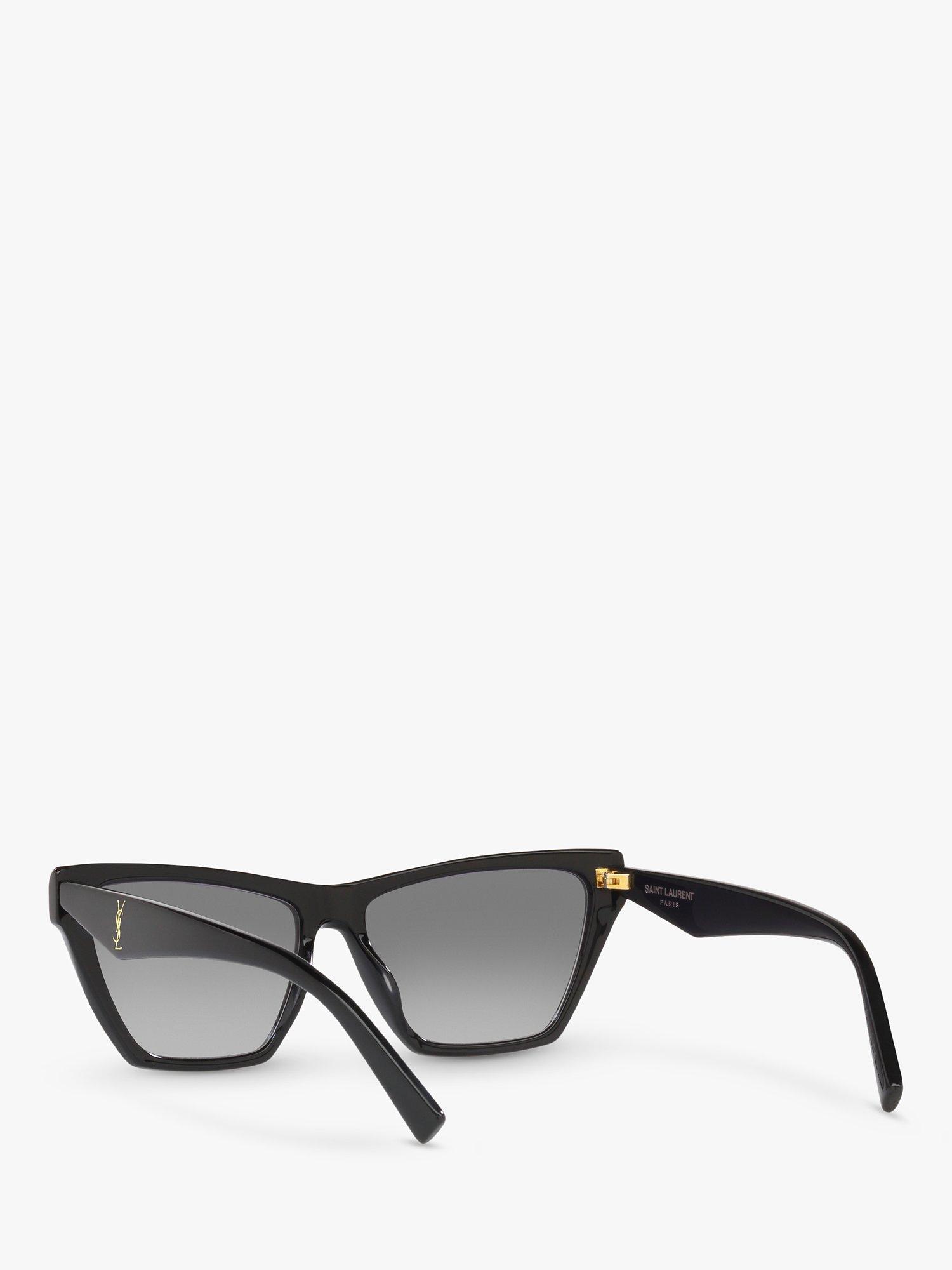 Product image 6 of 11, which shows Yves Saint Laurent SL M103 Women's Cat's Eye Sunglasses, Black/Grey Gradient