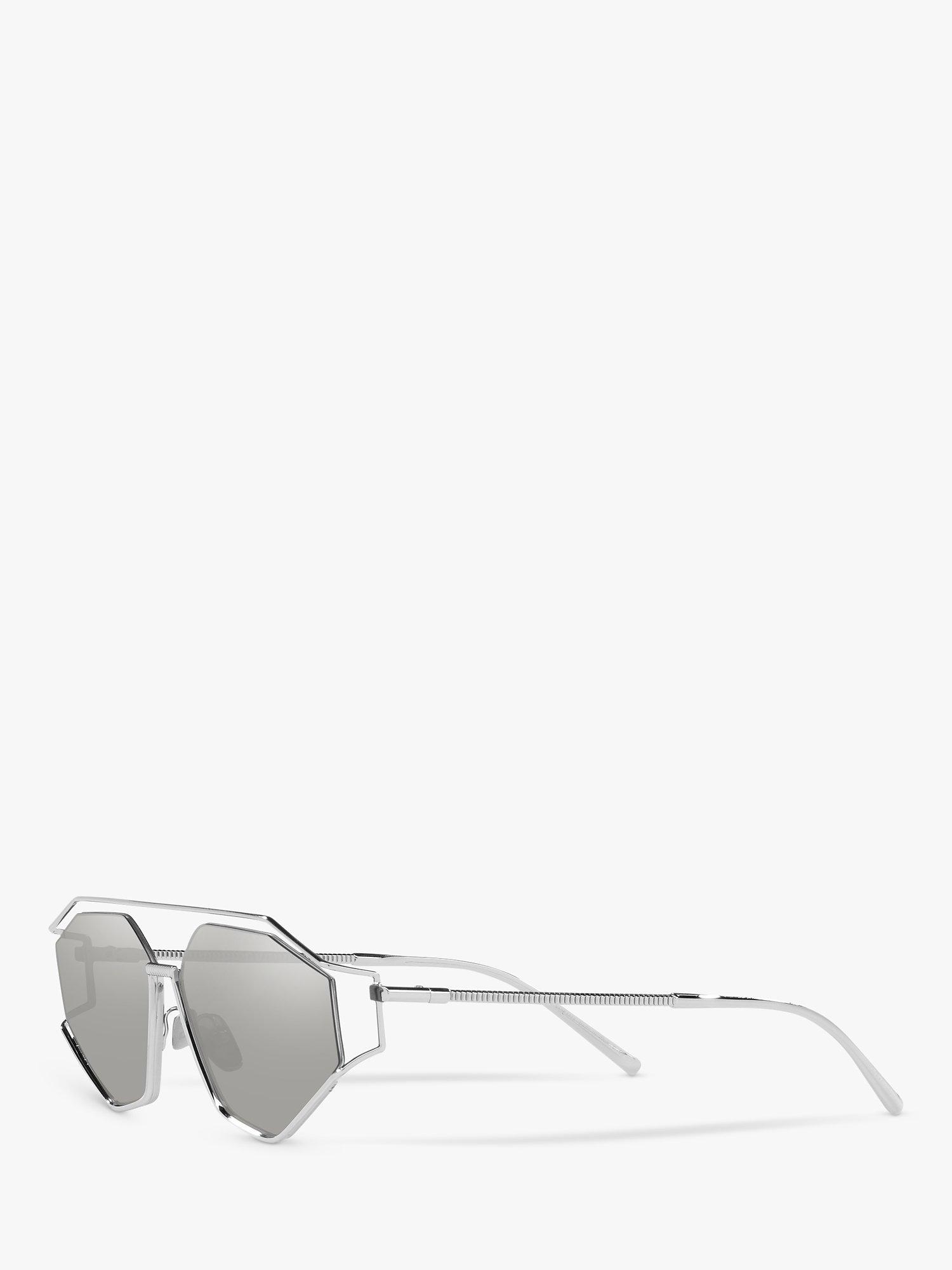 Product image 2 of 11, which shows Dolce & Gabbana DG2265 Men's Irregular Sunglasses, Silver