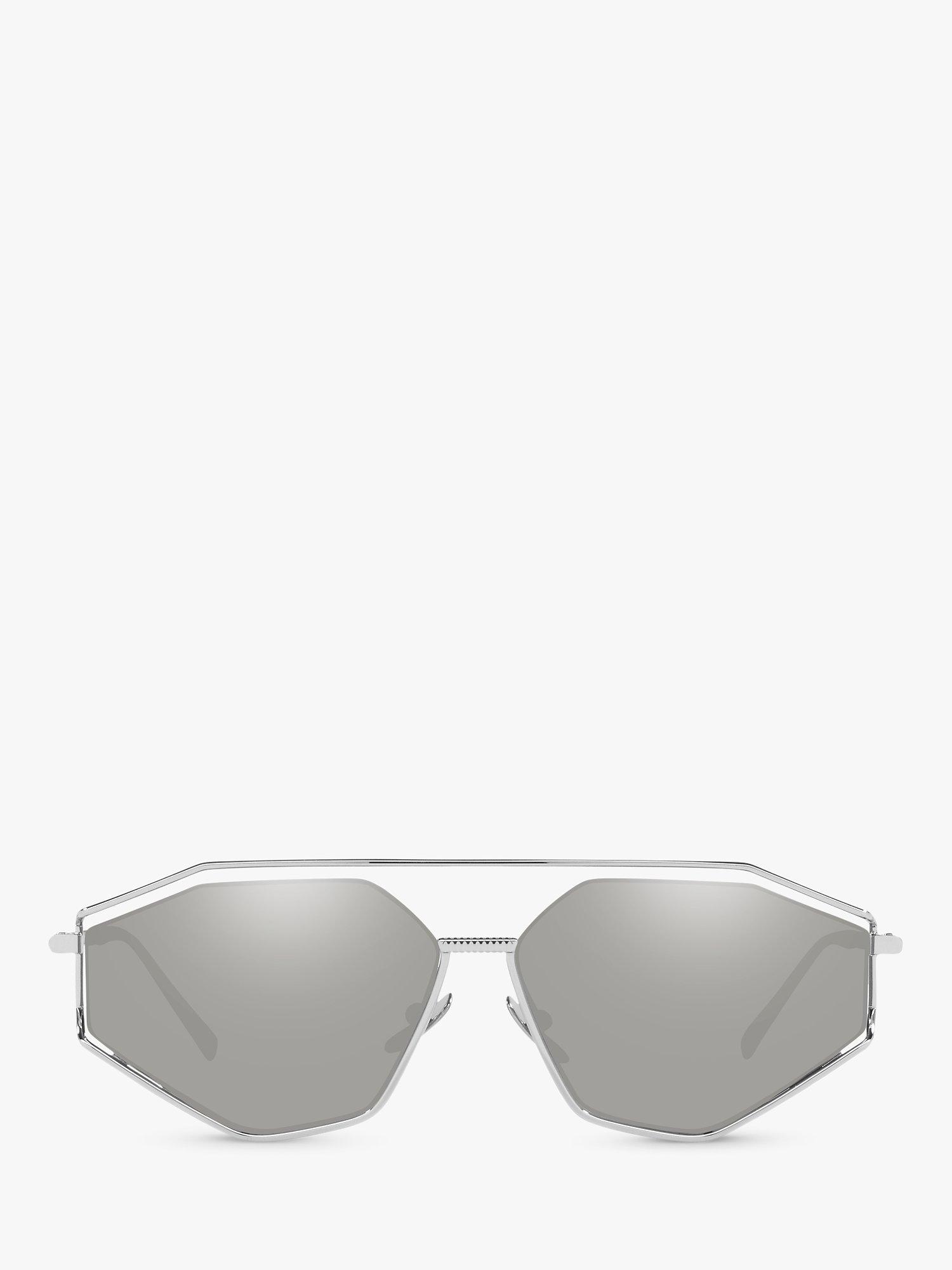 Product image 3 of 11, which shows Dolce & Gabbana DG2265 Men's Irregular Sunglasses, Silver