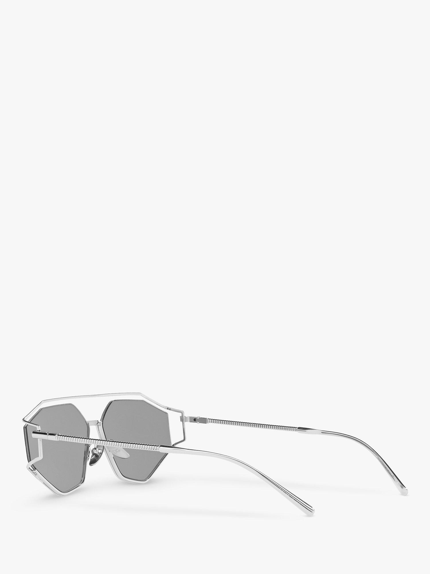 Product image 5 of 11, which shows Dolce & Gabbana DG2265 Men's Irregular Sunglasses, Silver