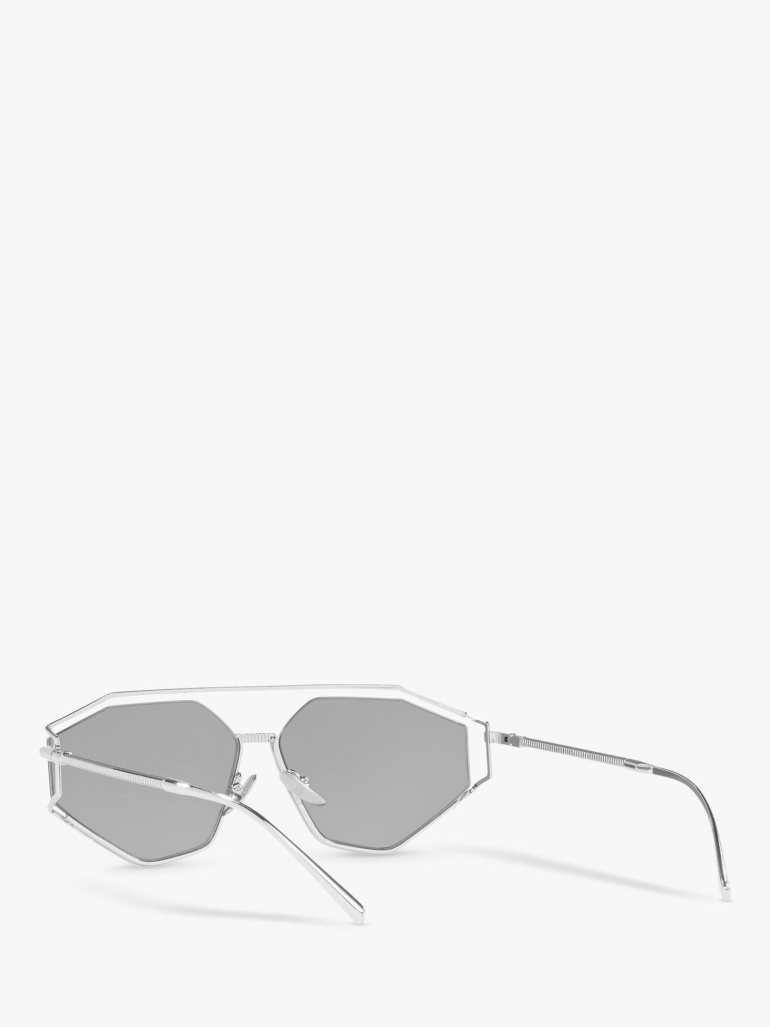 Product image 6 of 11, which shows Dolce & Gabbana DG2265 Men's Irregular Sunglasses, Silver