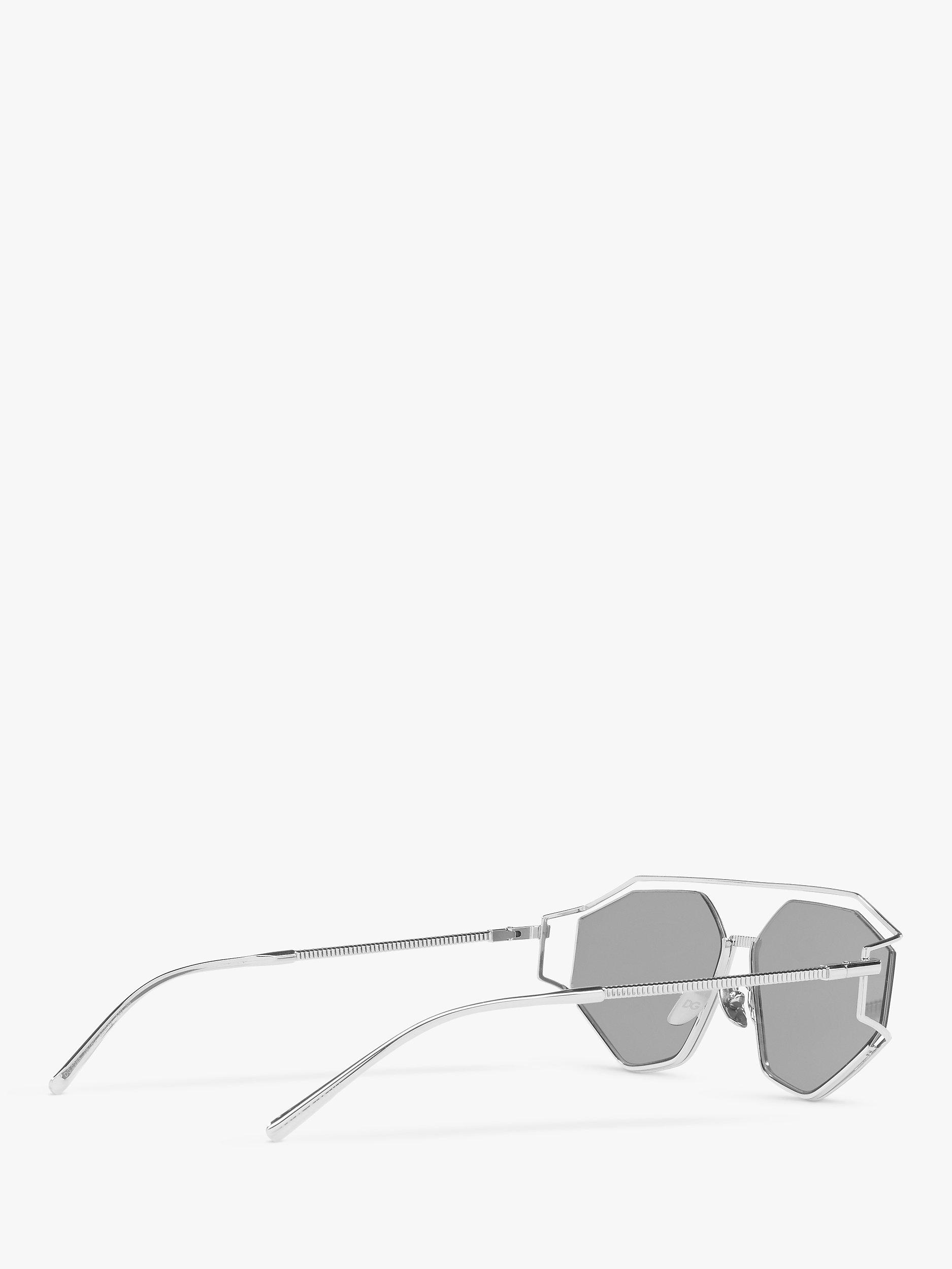 Product image 9 of 11, which shows Dolce & Gabbana DG2265 Men's Irregular Sunglasses, Silver