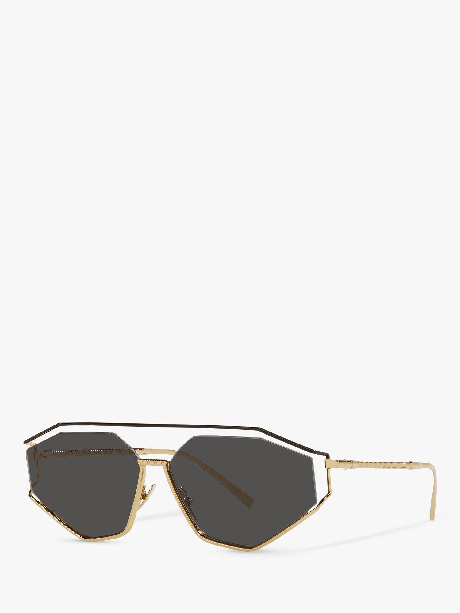 Product image 1 of 11, which shows Dolce & Gabbana DG2265 Men's Irregular Sunglasses, Gold/Black