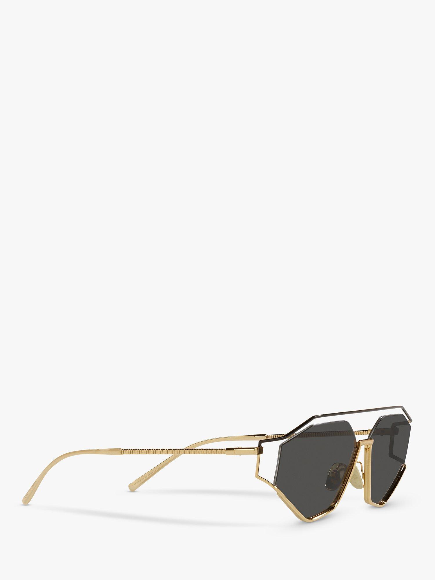 Product image 11 of 11, which shows Dolce & Gabbana DG2265 Men's Irregular Sunglasses, Gold/Black