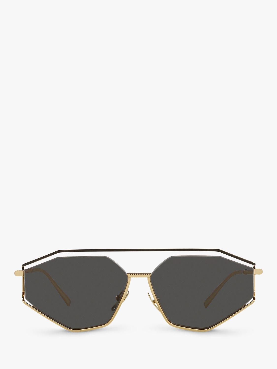 Product image 3 of 11, which shows Dolce & Gabbana DG2265 Men's Irregular Sunglasses, Gold/Black