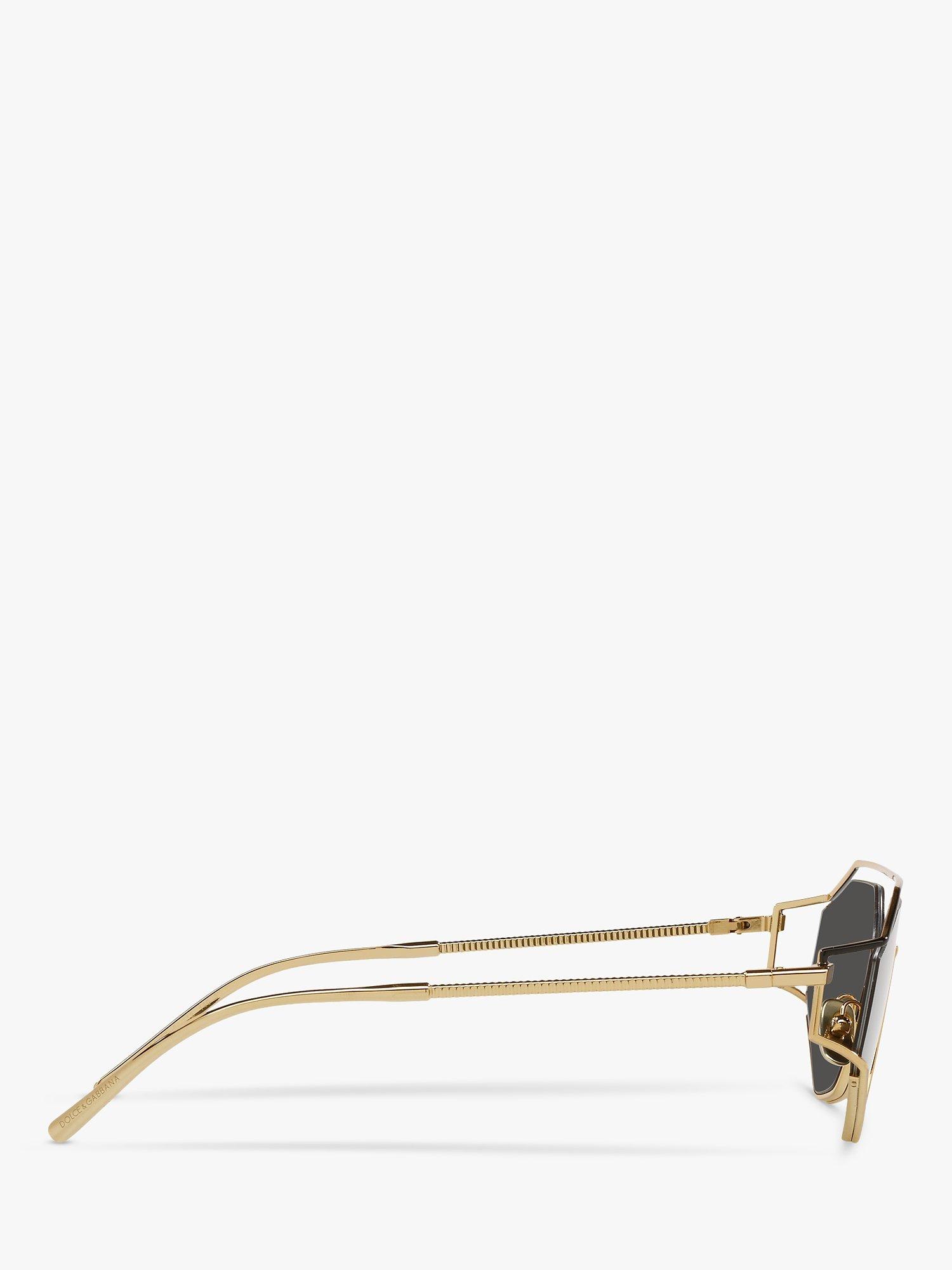 Product image 10 of 11, which shows Dolce & Gabbana DG2265 Men's Irregular Sunglasses, Gold/Black