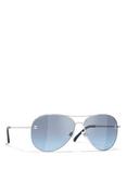 CHANEL Pilot Sunglasses CH4189TQ Silver/Blue Gradient