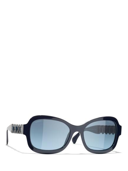CHANEL Irregular Sunglasses CH5465Q Blue Vendome/Blue Gradient, Blue Vendome/Blue Gradient