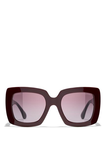 CHANEL Rectangular Sunglasses CH5474Q Bordeaux/Violet Gradient - view 2, Bordeaux/Violet Gradient