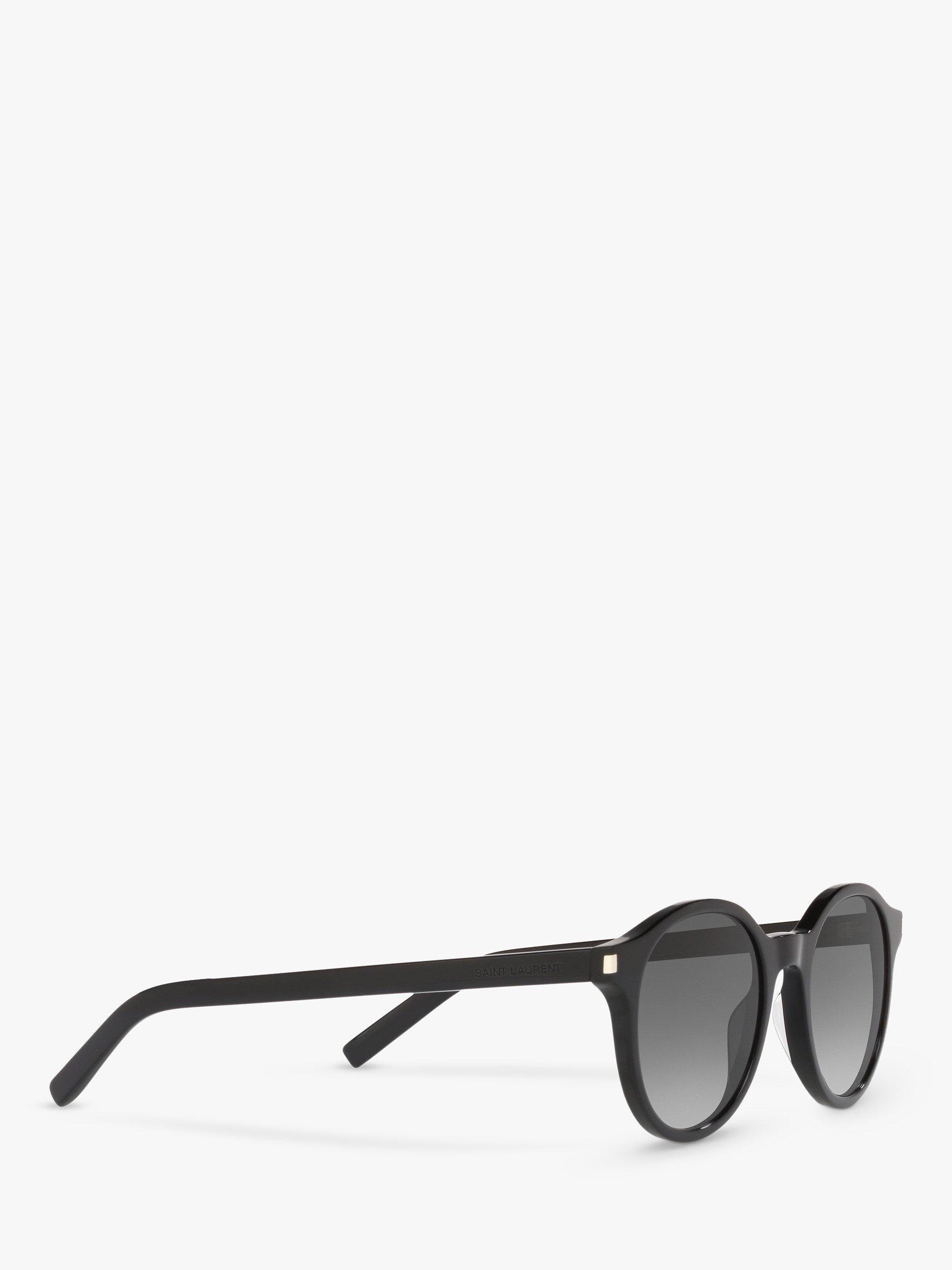 Yves Saint Laurent SL 521 Unisex Round Sunglasses, Black/Grey Gradient