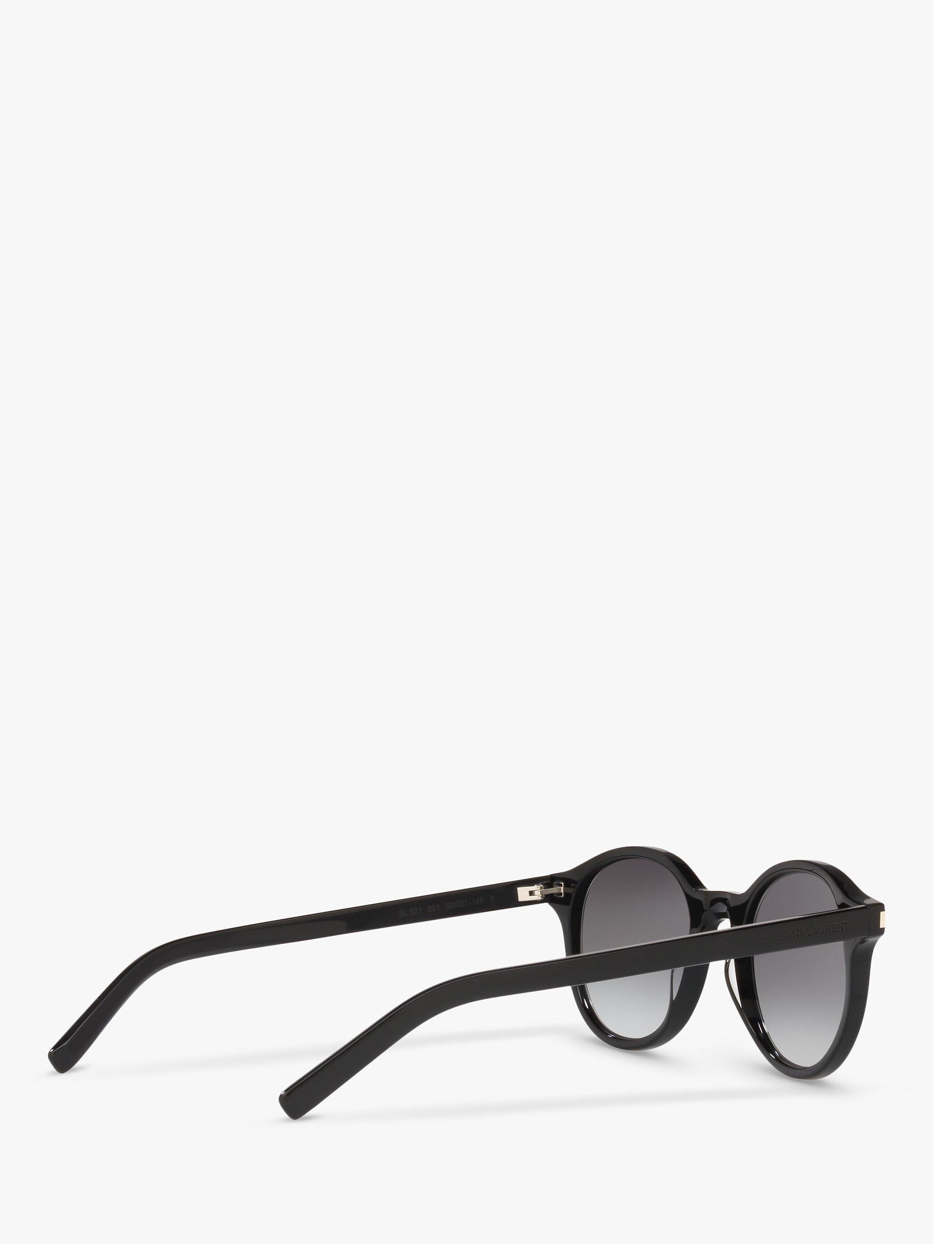 Yves Saint Laurent SL 521 Unisex Round Sunglasses, Black/Grey Gradient