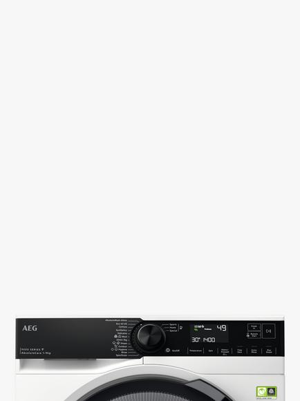 AEG 9000 LFR94946WS Freestanding Washing Machine, 9kg Load, 1400rpm Spin, White - view 2, White