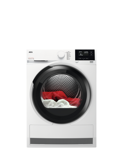 AEG 7000 TR718L4B Heat Pump Tumble Dryer, 8kg Load, White, White