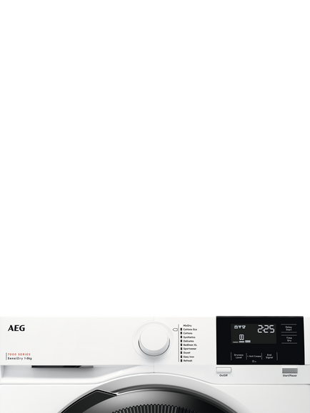 AEG 7000 TR718L4B Heat Pump Tumble Dryer, 8kg Load, White - view 2, White