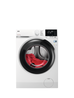 AEG 7000 LFR71864B Freestanding Washing Machine, 8kg Load, 1600rpm Spin, White, White