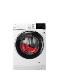 AEG 6000 LFR61144B Freestanding Washing Machine, 10kg Load, 1400rpm Spin, White, White