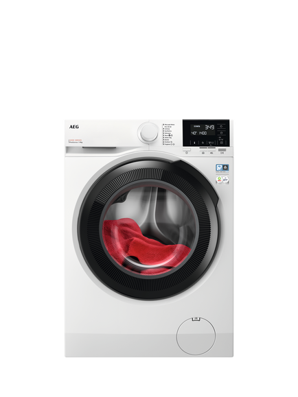 AEG 6000 LFR61944B Freestanding Washing Machine, 9kg Load, 1400rpm Spin, White, White
