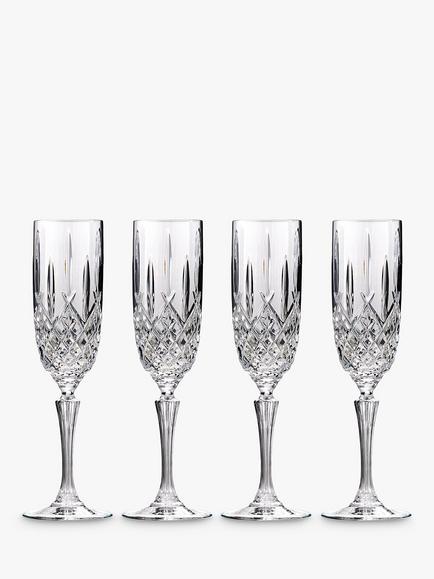 Waterford Crystal Marquis Markham Glass Flute, Set of 4, 266ml, Clear, Clear