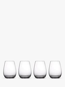 Waterford Crystal Marquis Moments Stemless Red Wine Glass, Set of 4, 550ml, Clear, Clear