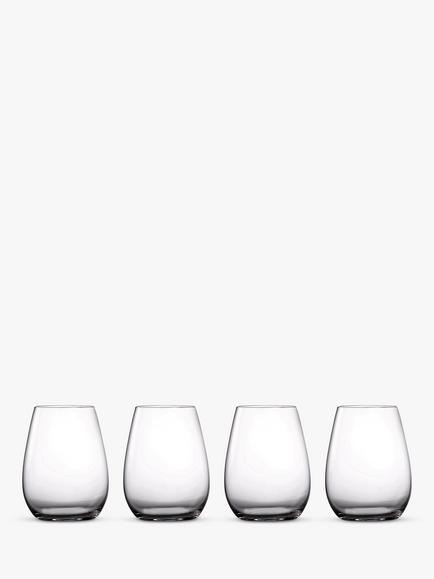 Waterford Crystal Marquis Moments Stemless Red Wine Glass, Set of 4, 550ml, Clear, Clear