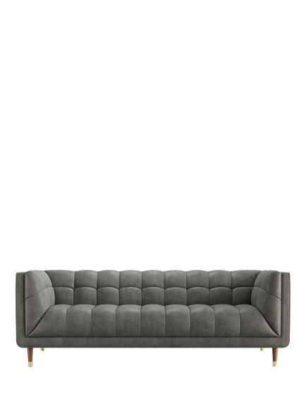 At the Helm Grace Grand 4 Seater Leather Sofa, Limestone Leather