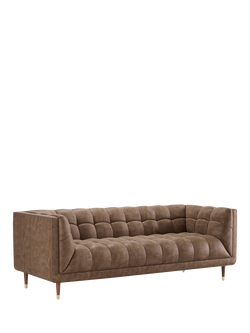 At The Helm Grace Grand 4 Seater Leather Sofa, Dragonstone Leather, Dragonstone Leather