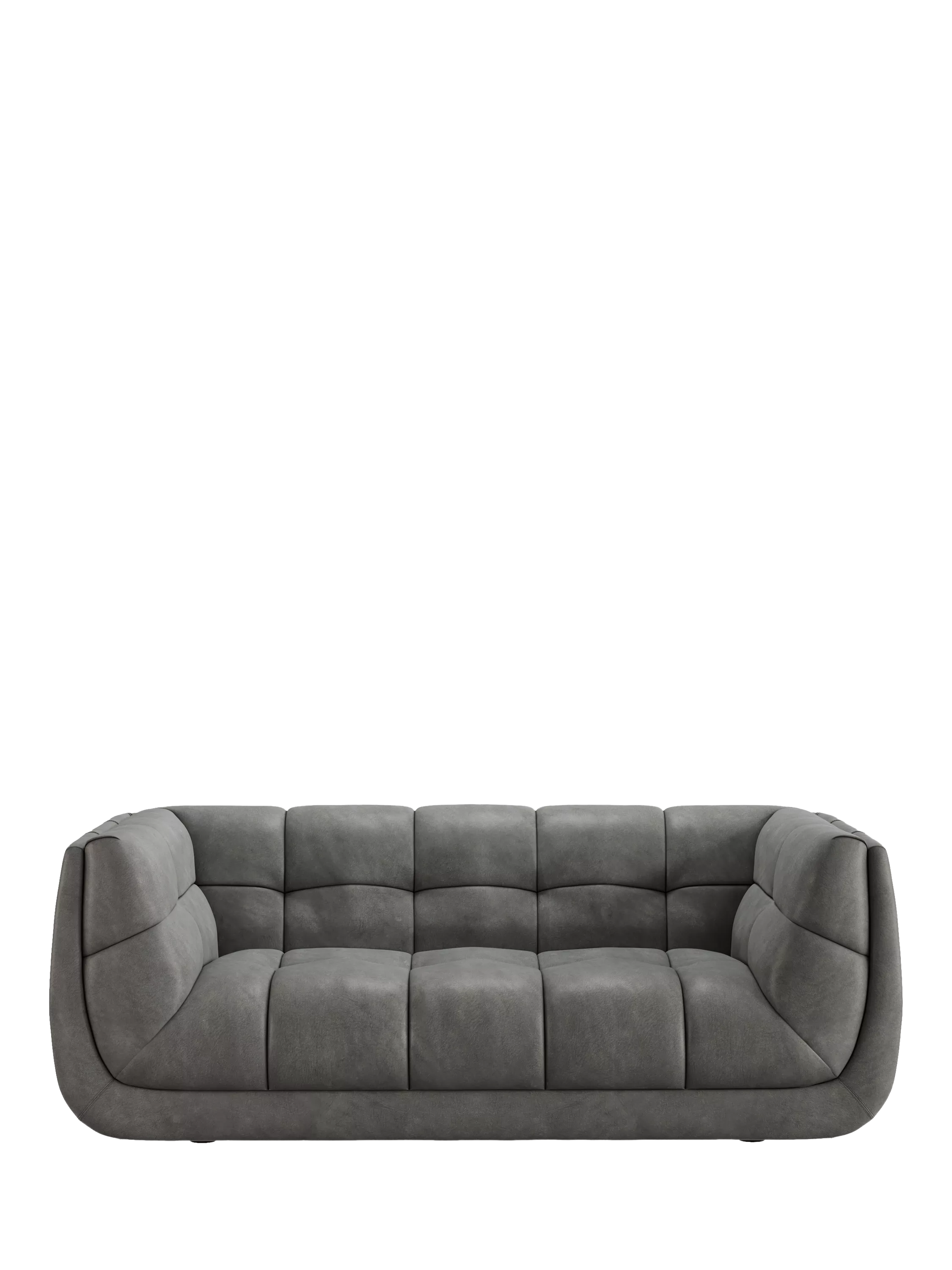 At The Helm Leo Large 2 Seater Leather Sofa, Limestone Leather