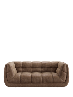 At The Helm Leo Large 2 Seater Leather Sofa, Dragonstone Leather