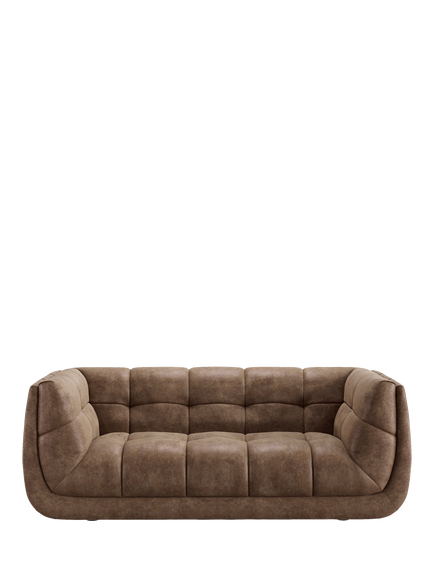 At The Helm Leo Large 2 Seater Leather Sofa, Dragonstone Leather