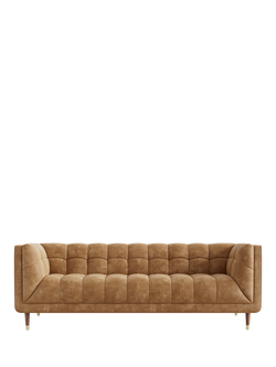 At the Helm Grace Grand 4 Seater Leather Sofa, Yellowstone Leather
