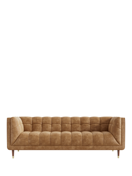 At the Helm Grace Grand 4 Seater Leather Sofa, Yellowstone Leather