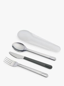 Joseph Joseph On The Go Compact Portable Stainless Steel Cutlery Set, Anthracite, Anthracite