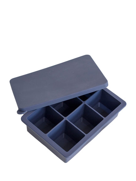 Uberstar Giant Silicone Ice Cube Tray, 6 Cube, Blue