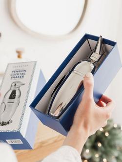 Uberstar Stainless Steel Penguin Cocktail Shaker, 550ml, Silver - view 2, Silver