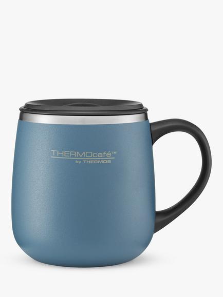 Thermos Thermocafe Earth Collection Double Wall Insulated Stainless Steel Desk Mug, 280ml, Ocean Blue