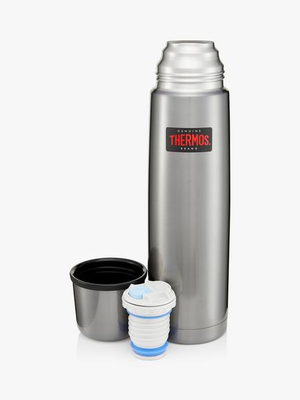 Thermos Light and Compact Stainless Steel Flask, 1L, Gunmetal - view 2, Gunmetal