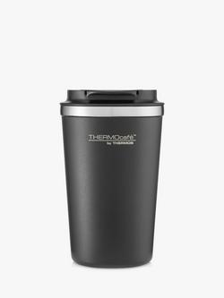 Thermos Thermocafe Earth Collection Double Wall Insulated Stainless Steel Travel Mug, 340ml, Black Slate
