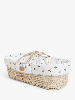John Lewis Woodland Leaves Moses Basket, Brown/Multi