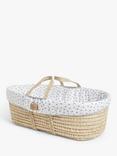 John Lewis Little Dash Moses Basket, Brown/White