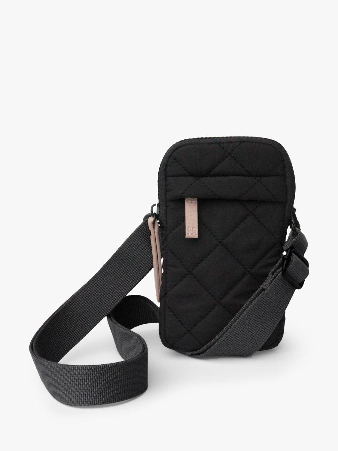 Caroline Gardner Quilted Phone Pouch, Black