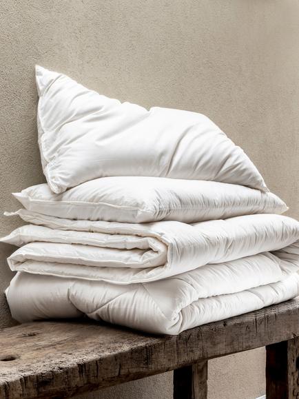 Piglet in Bed Merino Wool Organic Super Kingsize Pillow, Firm - view 2, White