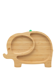 eco rascals Baby Elephant Suction Plate, Green