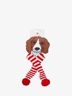 Talking Tables Stripe Christmas Dog Scarf, Red, Red
