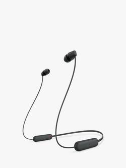 Sony WI-C100 Bluetooth Wireless In-Ear Headphones with Mic/Remote, Black
