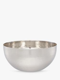 John Lewis Hammered Stainless Steel Small Serving Bowl, 12cm, Silver, Stainless Steel